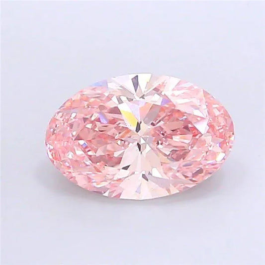 4.00ct Oval Lab Grown Diamond (Colour Fancy Vivid Pink, Clarity VS2, IGI Certified)