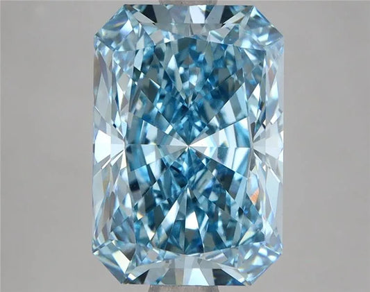 4.63ct Radiant Lab Grown Diamond (Colour Fancy Vivid Blue, Clarity VS1, IGI Certified)