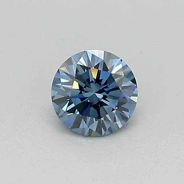 0.30ct Round Lab Grown Diamond (Colour Fancy Deep Blue, Clarity SI2, Cut EX, IGI Certified)