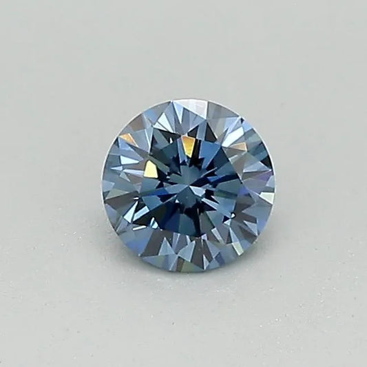 0.30ct Round Lab Grown Diamond (Colour Fancy Deep Blue, Clarity SI2, Cut EX, IGI Certified)